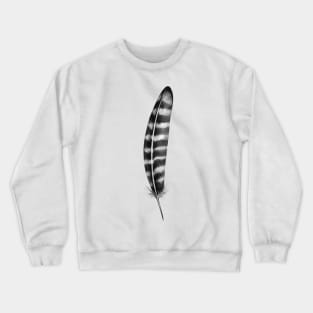 Black and White Bird Feathers Crewneck Sweatshirt